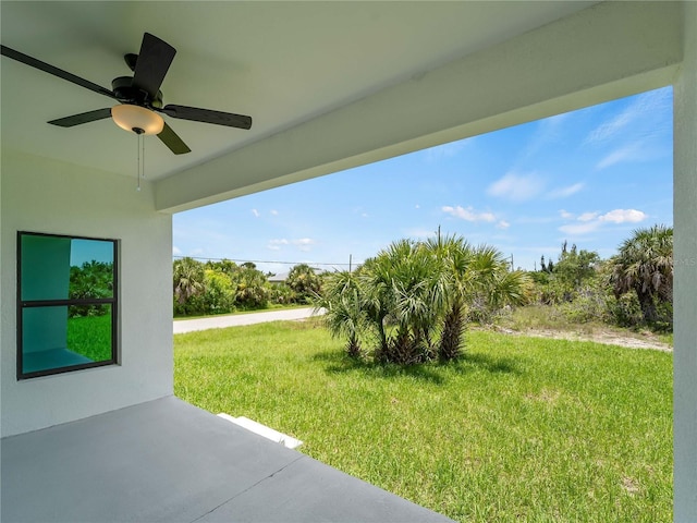 14449 Appleton Blvd, Port Charlotte, FL 33981 - view of grassy yard with a ceiling fan