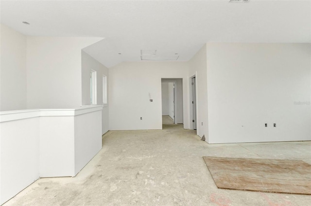 spare room featuring attic access
