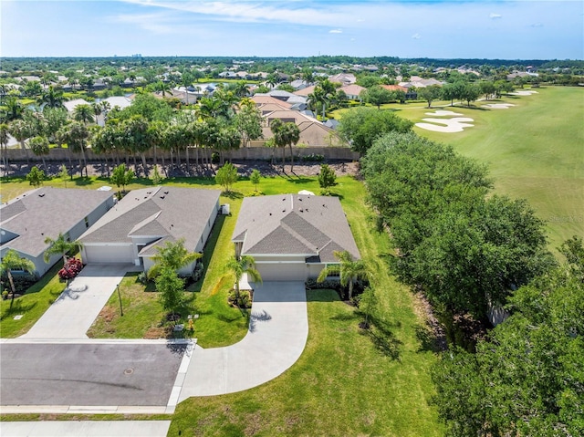 aerial view with a residential view