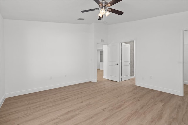 2300 Nordendale Blvd, North Port, FL 34288 - unfurnished room with baseboards, light wood-type flooring, and ceiling fan