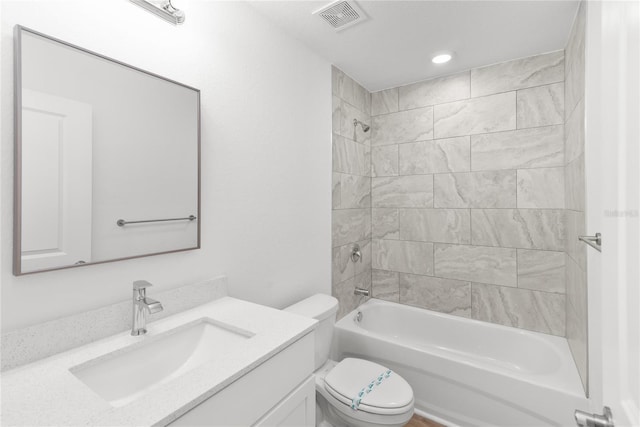 2300 Nordendale Blvd, North Port, FL 34288 - bathroom featuring toilet, vanity, and washtub / shower combination