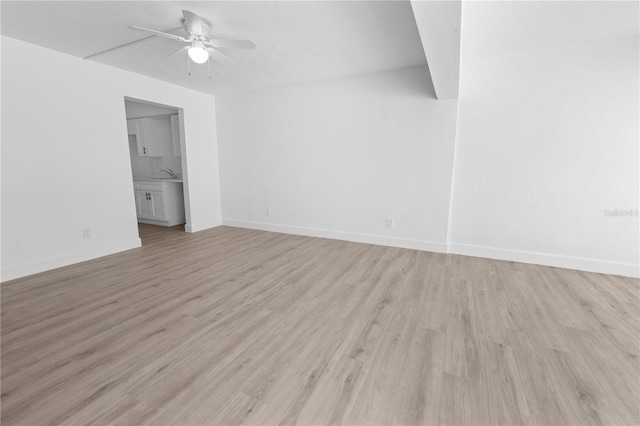 6500 Estero Blvd Unit F116, Fort Myers Beach, FL 33931 - unfurnished room with ceiling fan and light wood-type flooring