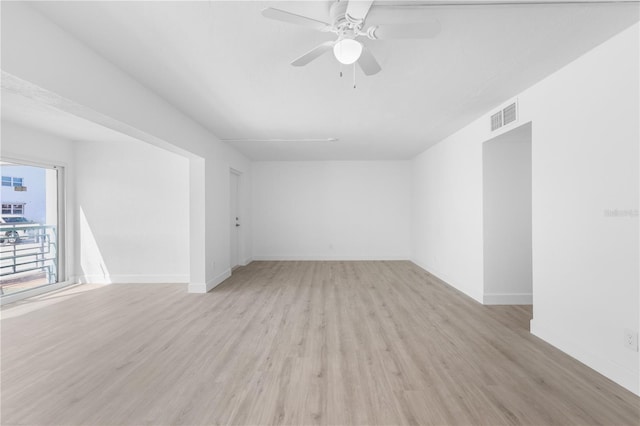 6500 Estero Blvd Unit F116, Fort Myers Beach, FL 33931 - spare room featuring light wood-style flooring and ceiling fan