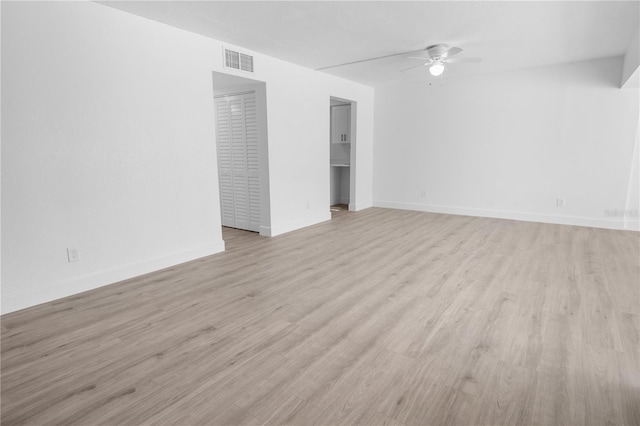 6500 Estero Blvd Unit F116, Fort Myers Beach, FL 33931 - spare room with ceiling fan and light wood-type flooring