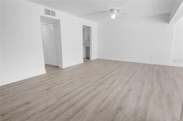 6500 Estero Blvd Unit F116, Fort Myers Beach, FL 33931 - spare room featuring ceiling fan and light wood-style floors