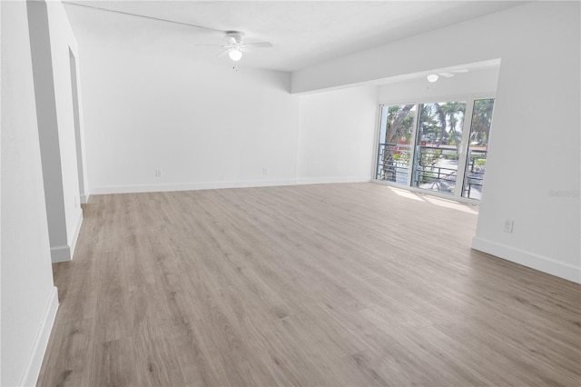 6500 Estero Blvd Unit F116, Fort Myers Beach, FL 33931 - empty room featuring ceiling fan and light wood-type flooring