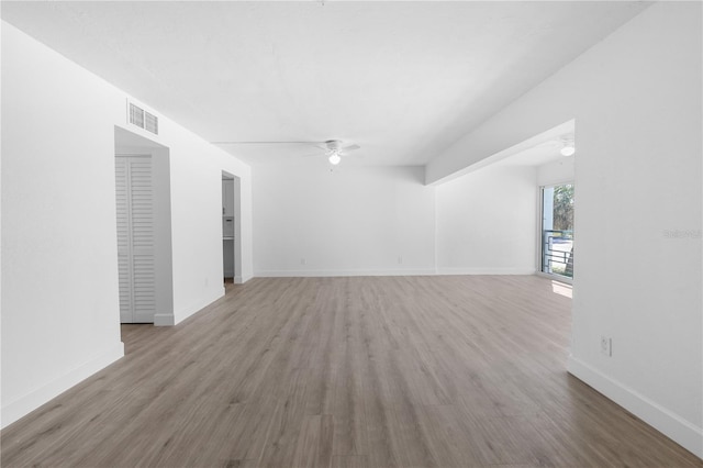 6500 Estero Blvd Unit F116, Fort Myers Beach, FL 33931 - spare room with ceiling fan and wood finished floors