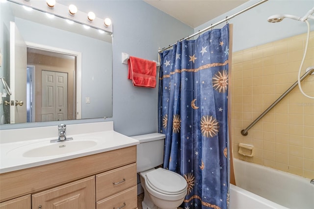 402 Cicero St NW, Port Charlotte, FL 33948 - full bathroom featuring toilet, vanity, and shower / bath combo