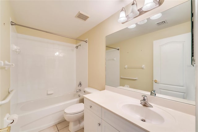 11291 Wine Palm Rd, Fort Myers, FL 33966 - full bath featuring visible vents, toilet, tile patterned flooring, and shower / bathtub combination