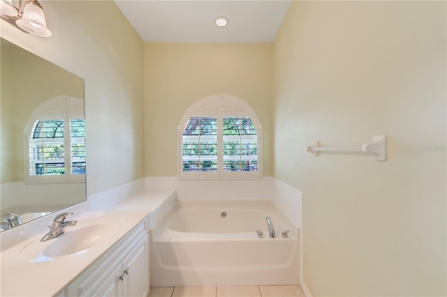 11291 Wine Palm Rd, Fort Myers, FL 33966 - full bath featuring tile patterned floors, vanity, and a bath