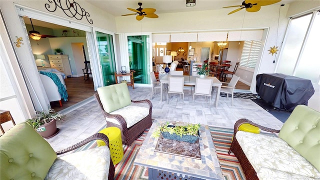 view of sunroom / solarium