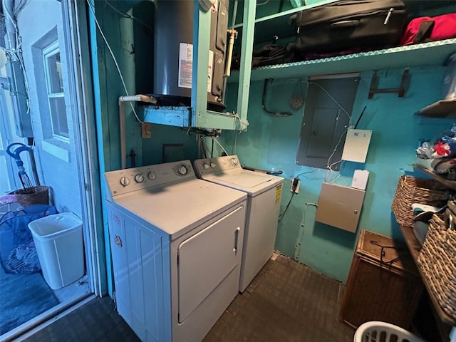 123 Poinsettia Cir NE, Port Charlotte, FL 33952 - laundry room with washer and dryer and electric panel