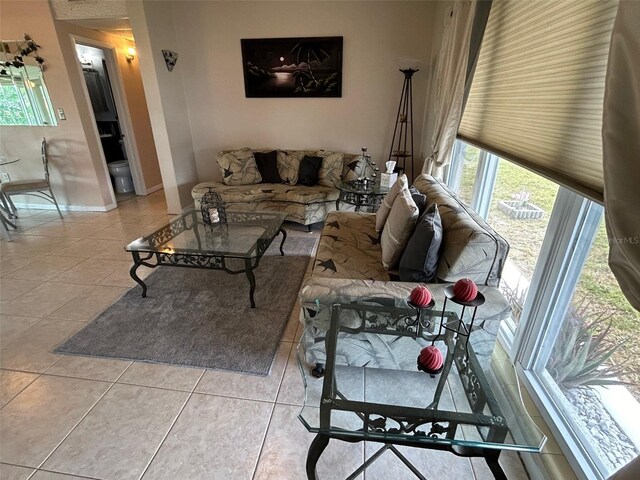 123 Poinsettia Cir NE, Port Charlotte, FL 33952 - living area with light tile patterned floors, healthy amount of natural light, and baseboards