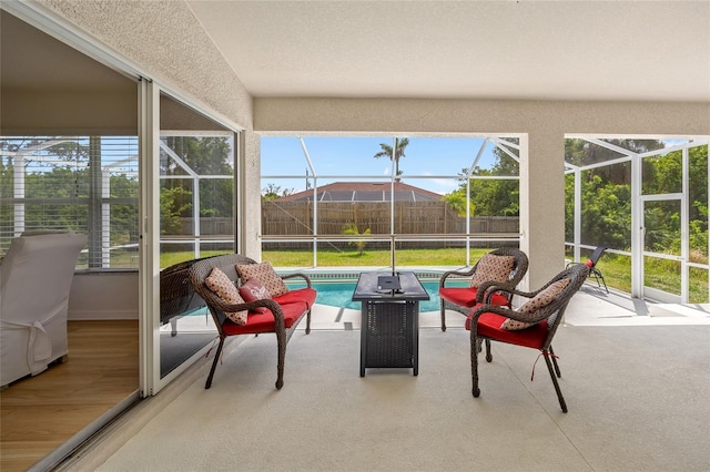 view of sunroom