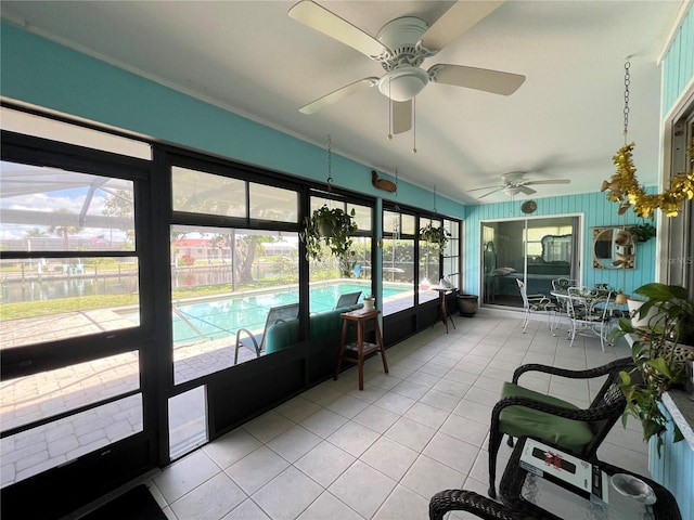 931 Juno Dr, Punta Gorda, FL 33950 - sunroom / solarium with plenty of natural light and a ceiling fan