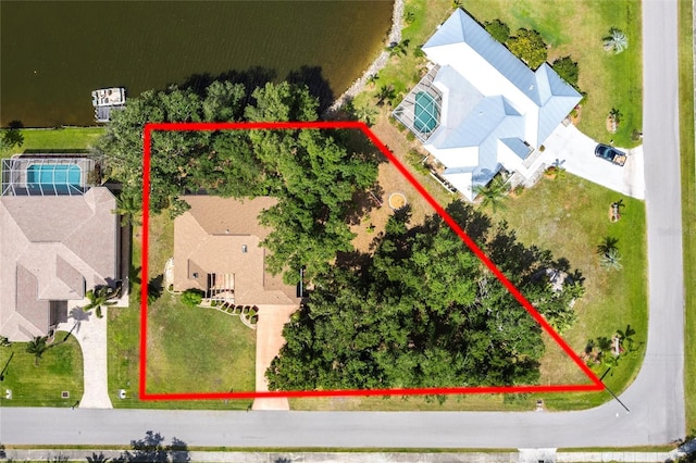 12481 SW Kings Row, Lake Suzy, FL 34269 - aerial view of property's location with property parcel outlined