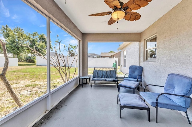 6344 Hera St, Englewood, FL 34224 - sunroom with ceiling fan