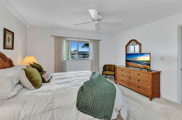 12274 SW Egret Cir Unit 2607, Lake Suzy, FL 34269 - bedroom with carpet and ceiling fan