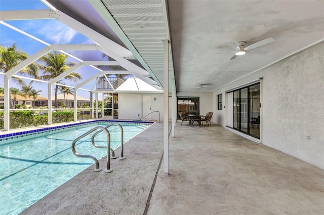 2718 Saint Thomas Dr, Punta Gorda, FL 33950 - pool featuring a lanai, a patio area, and ceiling fan