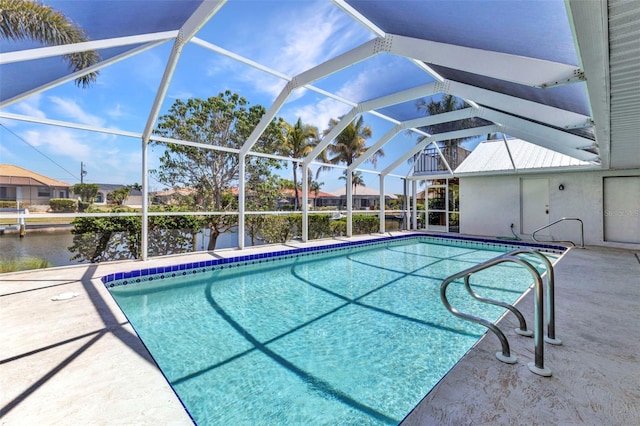 2718 Saint Thomas Dr, Punta Gorda, FL 33950 - outdoor pool featuring a water view, a residential view, and a patio