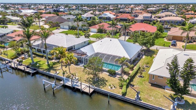 2718 Saint Thomas Dr, Punta Gorda, FL 33950 - bird's eye view with a residential view and a water view
