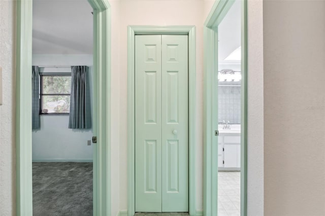 2192 Hyatt Dr, Port Charlotte, FL 33948 - hall featuring carpet floors