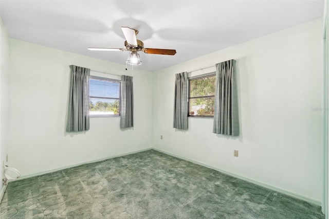 2192 Hyatt Dr, Port Charlotte, FL 33948 - spare room featuring carpet floors, ceiling fan, and baseboards
