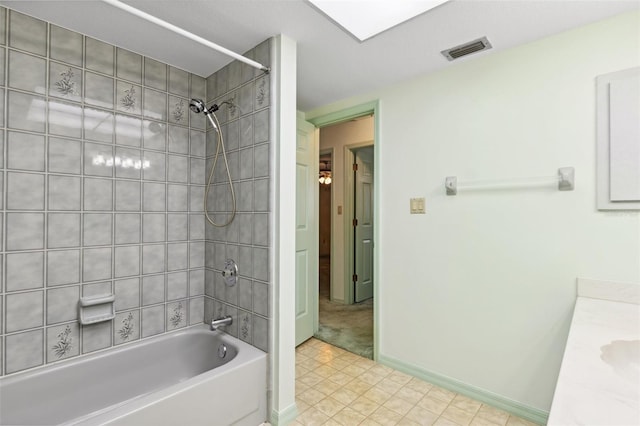 2192 Hyatt Dr, Port Charlotte, FL 33948 - bathroom featuring bathing tub / shower combination, visible vents, and baseboards