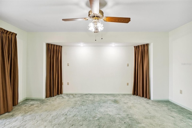 2192 Hyatt Dr, Port Charlotte, FL 33948 - carpeted empty room featuring baseboards and ceiling fan
