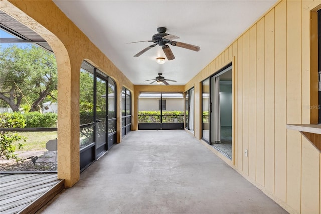 2192 Hyatt Dr, Port Charlotte, FL 33948 - unfurnished sunroom featuring ceiling fan