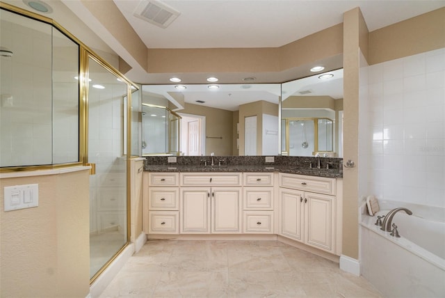1326 Wesley Dr Unit 123, Punta Gorda, FL 33950 - bathroom featuring a shower stall, visible vents, and a sink