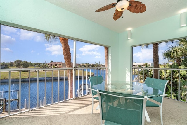 1326 Wesley Dr Unit 123, Punta Gorda, FL 33950 - sunroom featuring a water view and a wealth of natural light