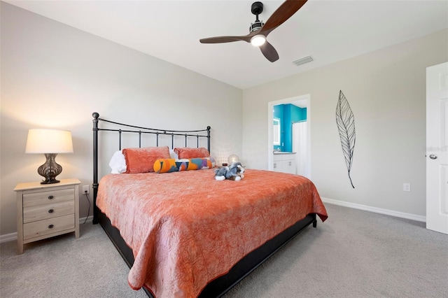 7209 W Lenox Cir, Punta Gorda, FL 33950 - bedroom featuring visible vents, baseboards, and light carpet