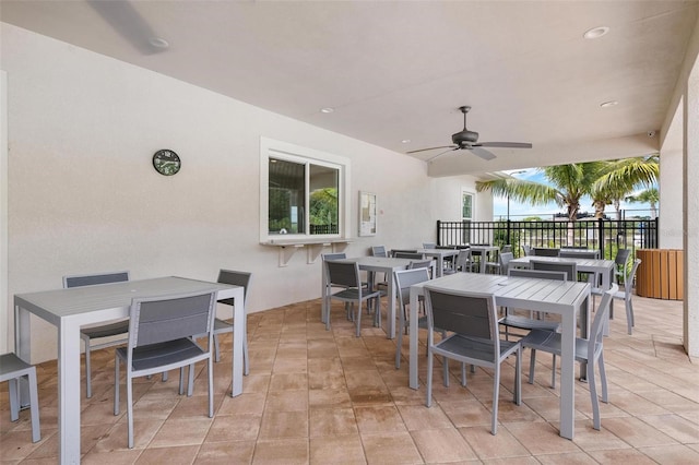 7209 W Lenox Cir, Punta Gorda, FL 33950 - view of patio featuring outdoor dining space and a ceiling fan
