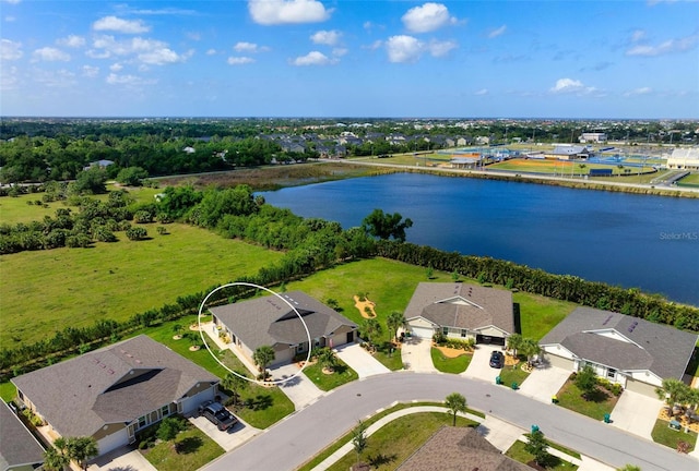 7209 W Lenox Cir, Punta Gorda, FL 33950 - bird's eye view featuring a residential view and a water view