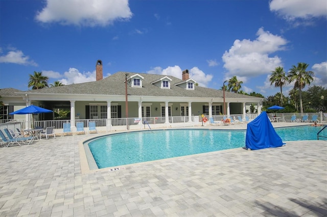 1085 Jonah Dr, North Port, FL 34289 - community pool featuring a patio area and fence