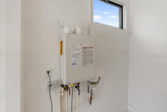 details featuring water heater