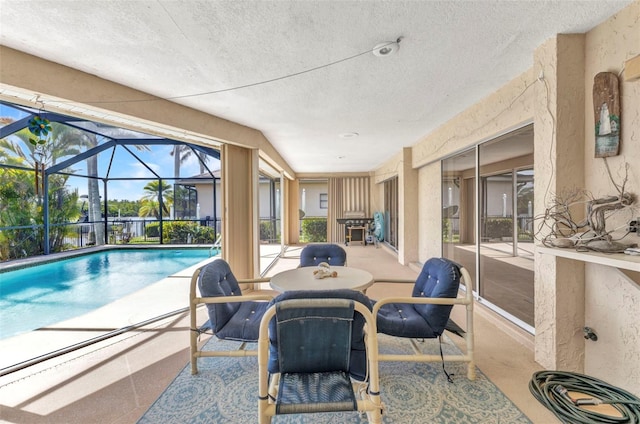 3824 Aves Island Ct, Punta Gorda, FL 33950 - exterior space with a patio area and a lanai