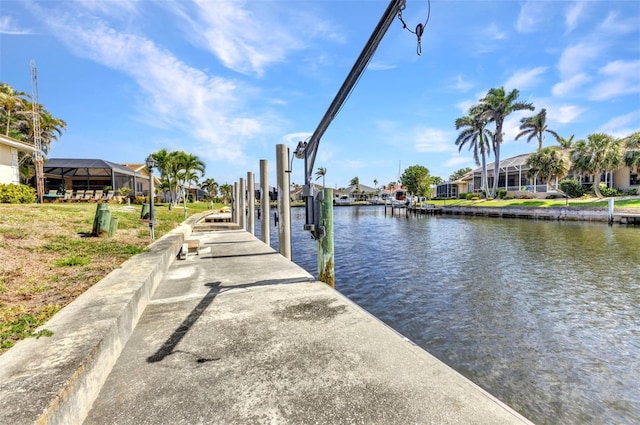 3824 Aves Island Ct, Punta Gorda, FL 33950 - dock area with a water view and a residential view
