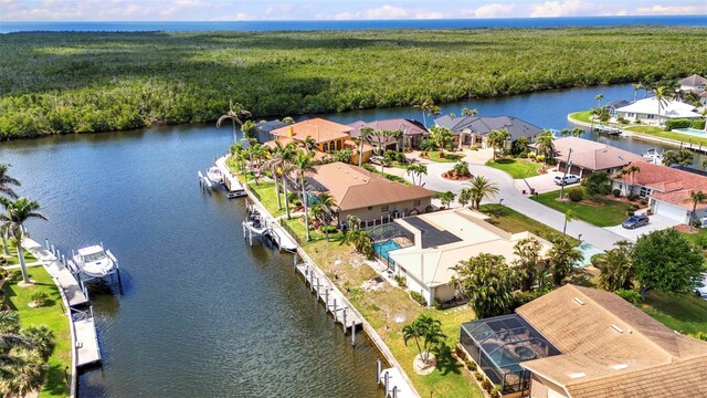 3824 Aves Island Ct, Punta Gorda, FL 33950 - drone / aerial view featuring a residential view and a water view