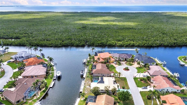 3824 Aves Island Ct, Punta Gorda, FL 33950 - drone / aerial view featuring a water view and a residential view