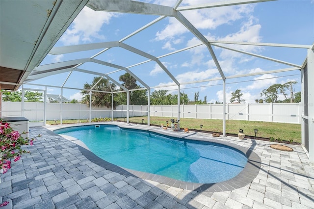 3187 Elkcam Blvd, Port Charlotte, FL 33952 - view of pool with a patio area and a lanai