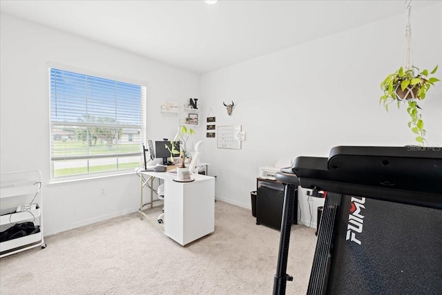 3476 Brewster Rd, North Port, FL 34288 - office area with light colored carpet and baseboards
