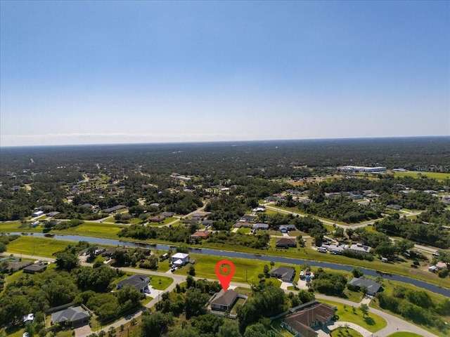 3476 Brewster Rd, North Port, FL 34288 - drone / aerial view with a residential view and a water view