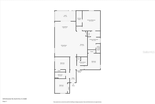 3476 Brewster Rd, North Port, FL 34288 - view of layout