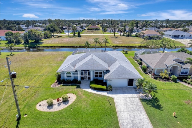229 Sportsman Rd, Rotonda West, FL 33947 - birds eye view of property featuring a residential view and a water view