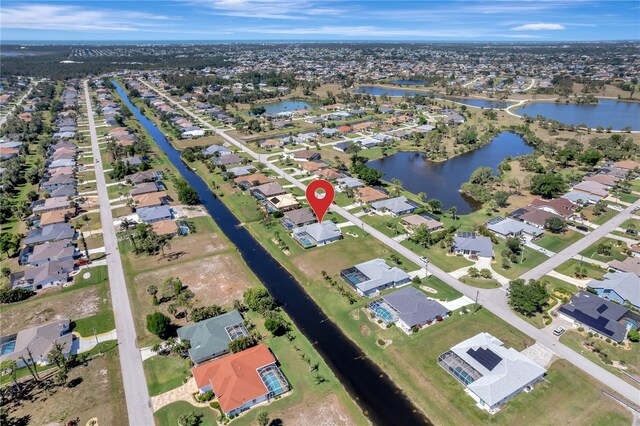 229 Sportsman Rd, Rotonda West, FL 33947 - aerial view featuring a water view and a residential view