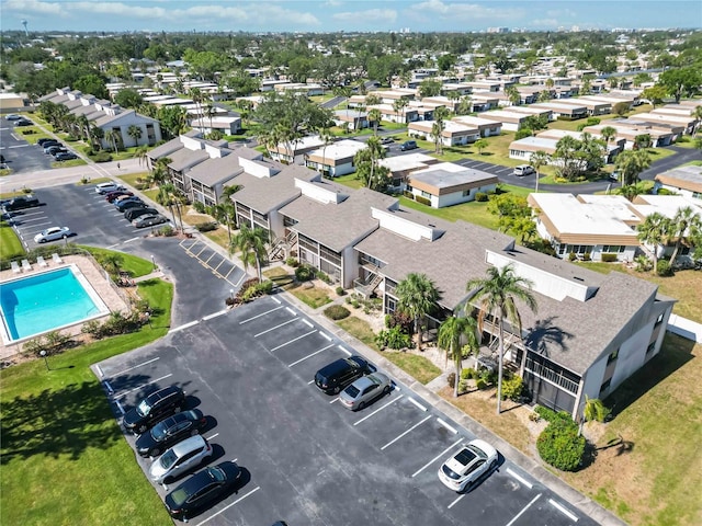 aerial view featuring a residential view