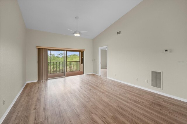 175 Kings Hwy Unit B21522, Punta Gorda, FL 33983 - unfurnished room with light wood-style floors, visible vents, baseboards, and ceiling fan