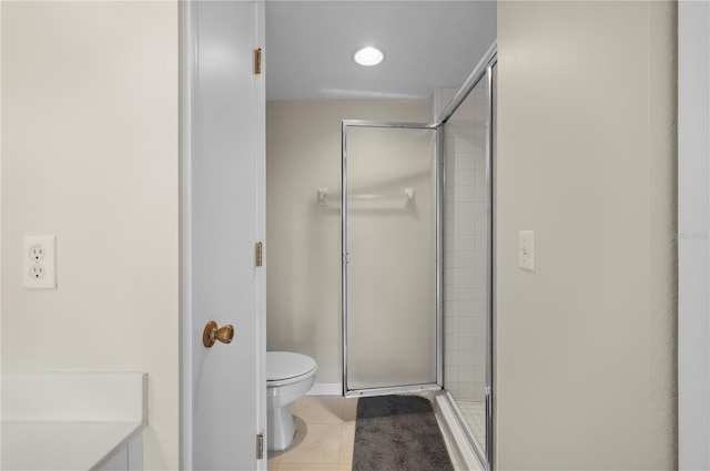 175 Kings Hwy Unit B21522, Punta Gorda, FL 33983 - full bath featuring toilet, a stall shower, and tile patterned floors